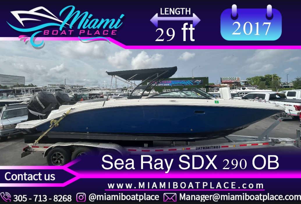 2017 Sea Ray SDX 290 OB - For Sale at Miami, FL 33142 - ID 580337