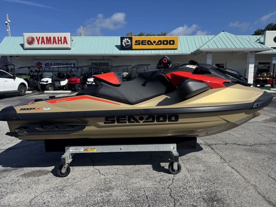 2025 Sea Doo RXP-X™ 325 Tech, BRP Premium A, iBR Metallic Tan / Lava Red - For Sale at Key Largo, FL 33037 - ID 576947