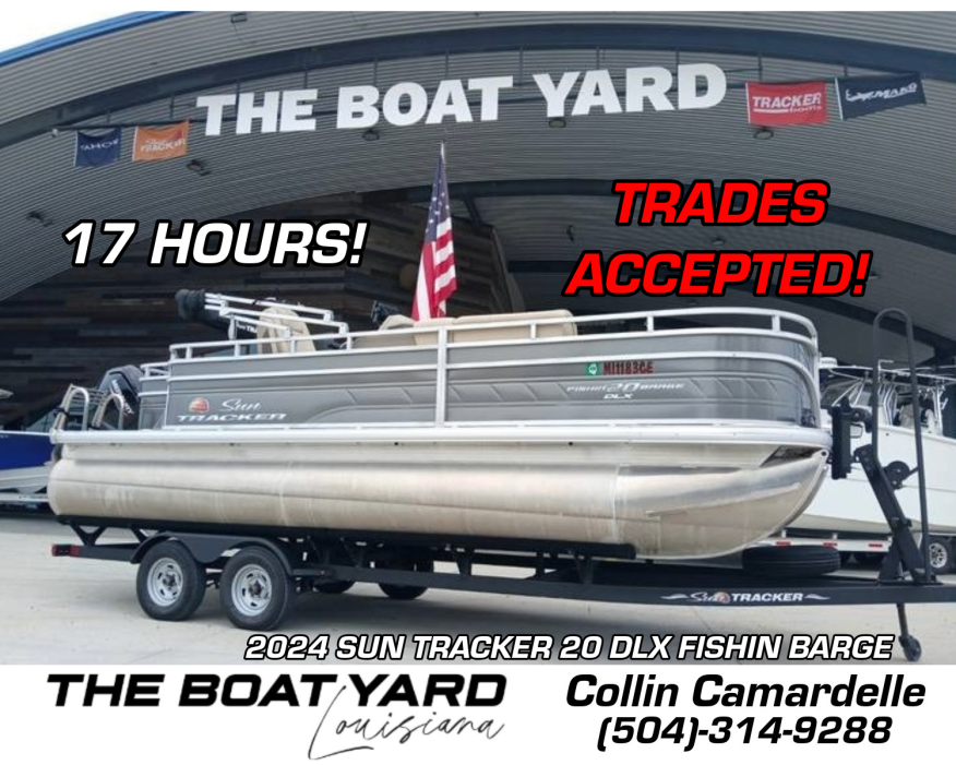 2024 Sun Tracker 20 DLX Fishing Barge - For Sale at Marrero, LA 70072 - ID 587693