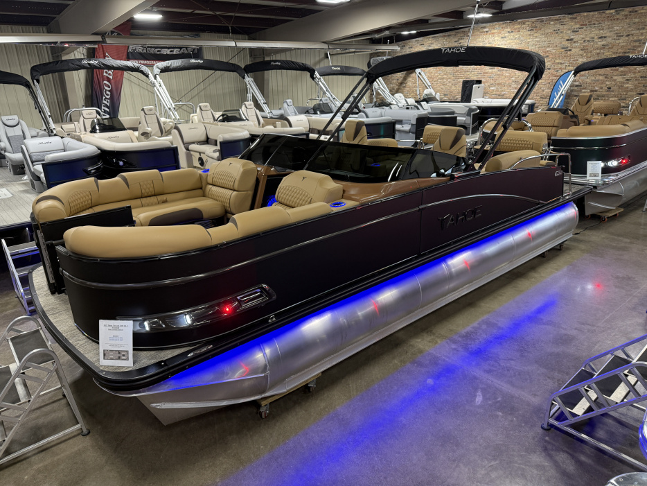 2025 Tahoe Cascade 2385 Quad Lounge Shift Windshield Tritoon & Honda 4-Stroke EFI - For Sale at Cedar, MN 55011 - ID 592489