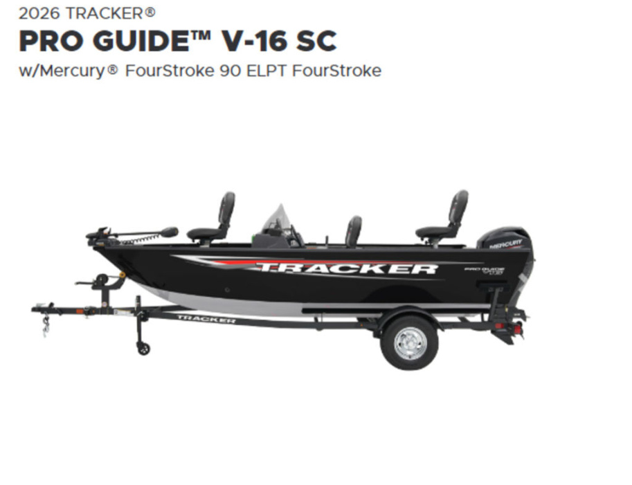 2026 Tracker Pro Guide™ V-16 SC - For Sale at Mooresville, NC 28115 - ID 597230