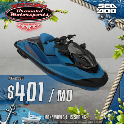 2026 Sea Doo RXP-X™ 325 iBR Gulfstream Blue Premium
