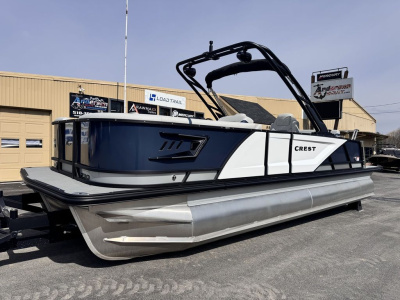 2026 Crest Caribbean 230 Tri-Toon w/200hp, Trailer and Extended Rear deck