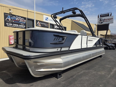 2026 Crest Caribbean 230 Tri-Toon - Extended Rear Deck w/200hp and Trailer