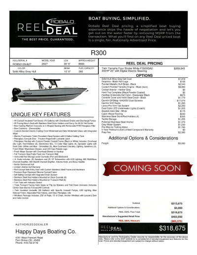 2027 Robalo R300 Center Console
