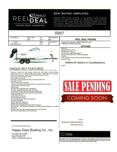 2027 Robalo R207 Dual Console
